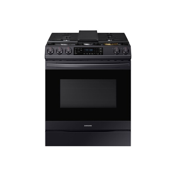 Samsung 6.0 cu ft. Smart Slide-in Gas Range with Air Fry and Convection in Black Stainless Steel NX60T8511SG - main